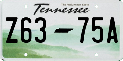 TN license plate Z6375A