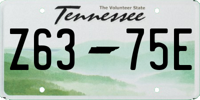 TN license plate Z6375E
