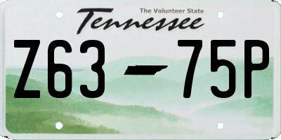 TN license plate Z6375P