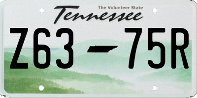 TN license plate Z6375R