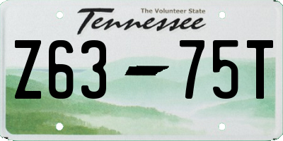 TN license plate Z6375T