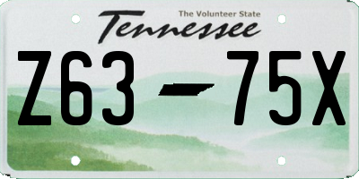 TN license plate Z6375X
