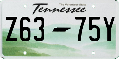 TN license plate Z6375Y