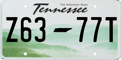 TN license plate Z6377T