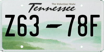 TN license plate Z6378F