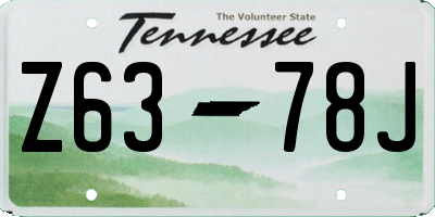 TN license plate Z6378J