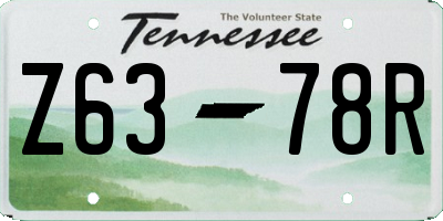 TN license plate Z6378R