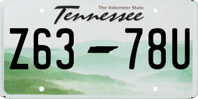 TN license plate Z6378U