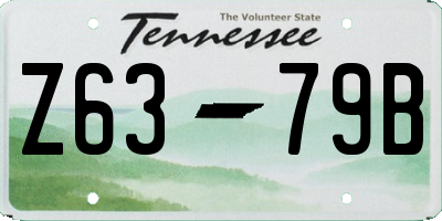 TN license plate Z6379B