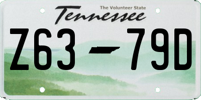 TN license plate Z6379D