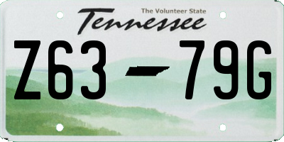 TN license plate Z6379G