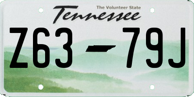 TN license plate Z6379J