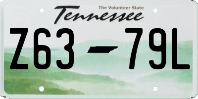 TN license plate Z6379L
