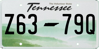 TN license plate Z6379Q