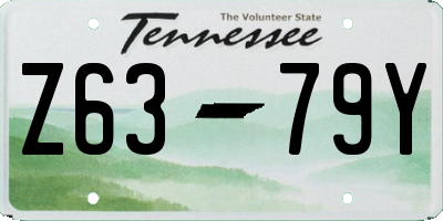 TN license plate Z6379Y