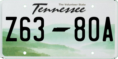 TN license plate Z6380A