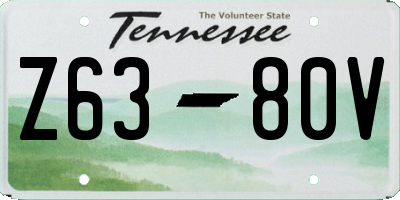 TN license plate Z6380V