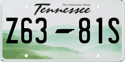 TN license plate Z6381S