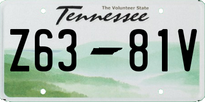 TN license plate Z6381V