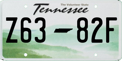 TN license plate Z6382F