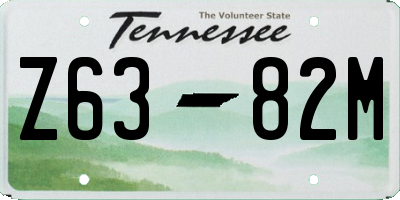 TN license plate Z6382M