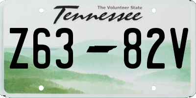 TN license plate Z6382V