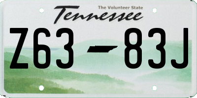 TN license plate Z6383J