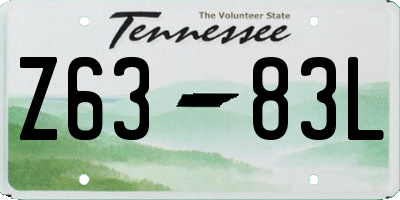 TN license plate Z6383L