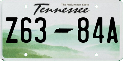 TN license plate Z6384A