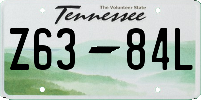 TN license plate Z6384L