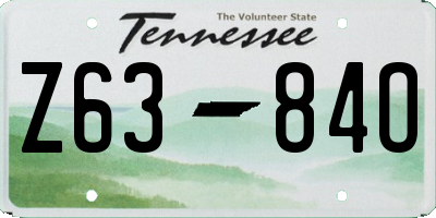 TN license plate Z6384O