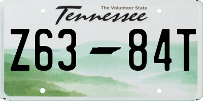 TN license plate Z6384T