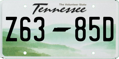 TN license plate Z6385D