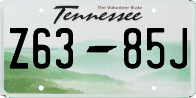 TN license plate Z6385J