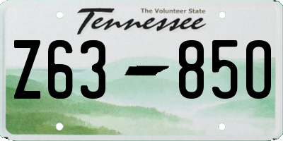 TN license plate Z6385O