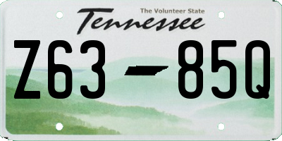 TN license plate Z6385Q