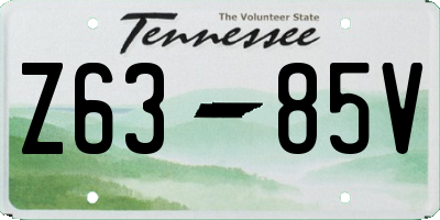 TN license plate Z6385V