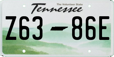 TN license plate Z6386E