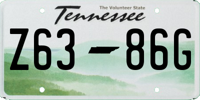TN license plate Z6386G