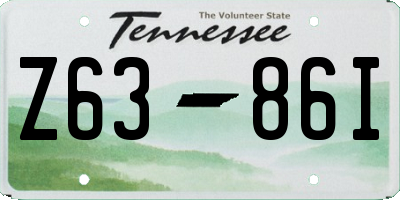 TN license plate Z6386I