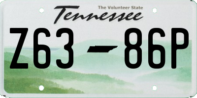 TN license plate Z6386P