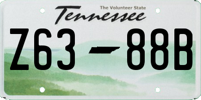 TN license plate Z6388B