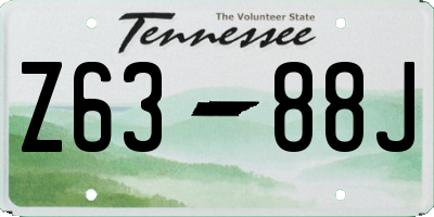TN license plate Z6388J