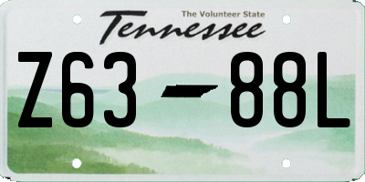 TN license plate Z6388L