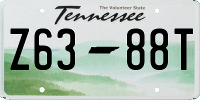 TN license plate Z6388T