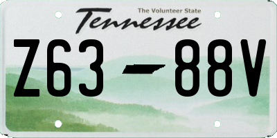 TN license plate Z6388V