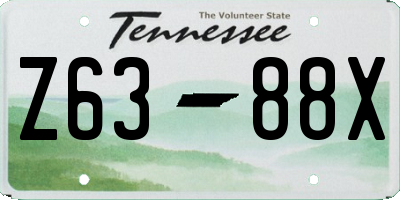 TN license plate Z6388X