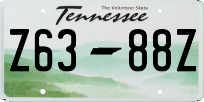 TN license plate Z6388Z