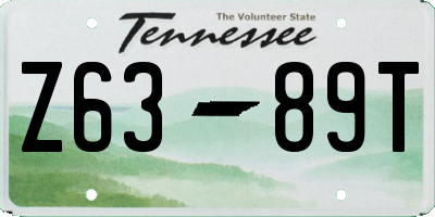 TN license plate Z6389T