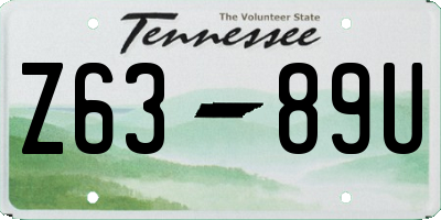 TN license plate Z6389U